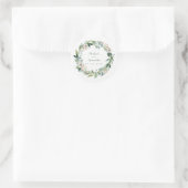 Elegant Floral Wreath Wedding Stickers (Tas)