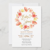 Elegant Floral Wreator Gold Script Waterverf Kaart (Voorkant)