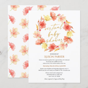 Elegant Floral Wreator Gold Script Waterverf Kaart
