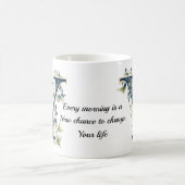 Elegant Floral Y Monogram Coffee Mug Koffiemok (Center)