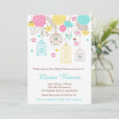 Elegant Floral Yellow en Roze Vrijgezellenfeest Kaart (Staand voorkant)