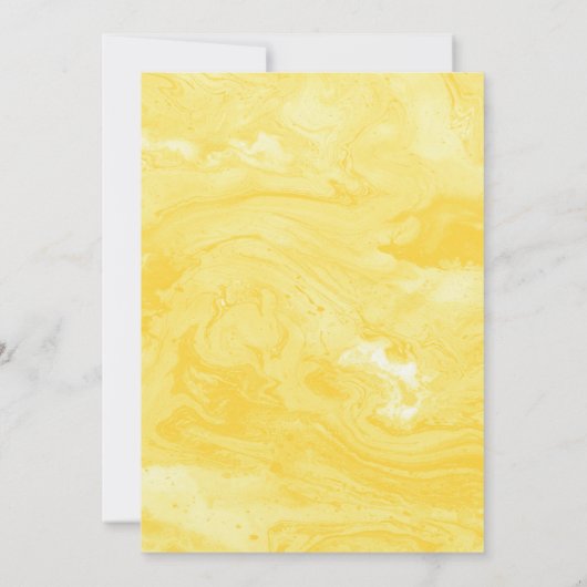 Elegant Floral Yellow Waterverf Rozen Wedding Kaart (Achterkant)