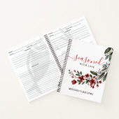 Elegant Floral zaaid met recepten voor liefdesfami Notitieboek (Binnen)