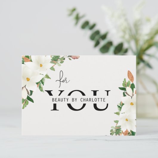 Elegant Floral Zakelijk Cadeaubon (Staand voorkant)