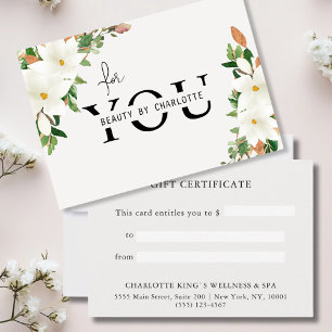 Elegant Floral Zakelijk Cadeaubon