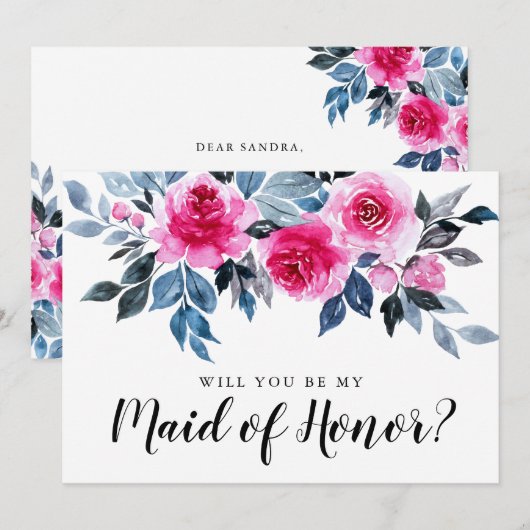 Elegant Floral zal je mijn dienstmeisje zijn van K (Voorkant / Achterkant)