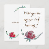 Elegant, Floral.. zal je mijn eerbewijs zijn? Kaart (Voorkant / Achterkant)