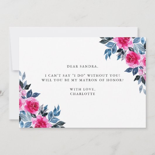 Elegant Floral zal je mijn smaakje zijn (Achterkant)