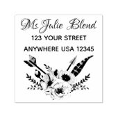 Elegant Floral Zelfinktende Stempel (Design)