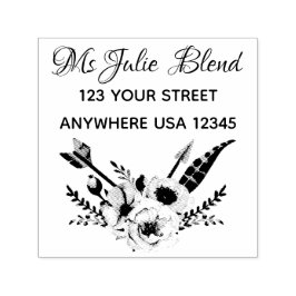 Elegant Floral Zelfinktende Stempel