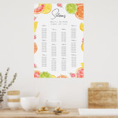 Elegant Floral Zitting Grafiek Ontwerp Poster (Keuken)