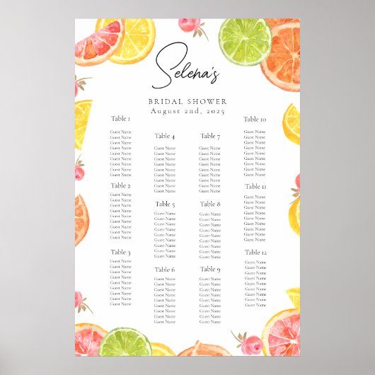 Elegant Floral Zitting Grafiek Ontwerp Poster (Voorkant)
