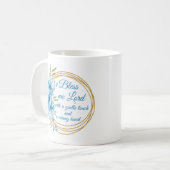 Elegant Floral Zurse Prayer Speciaal gepersonalise Koffiemok (Voorkant links)