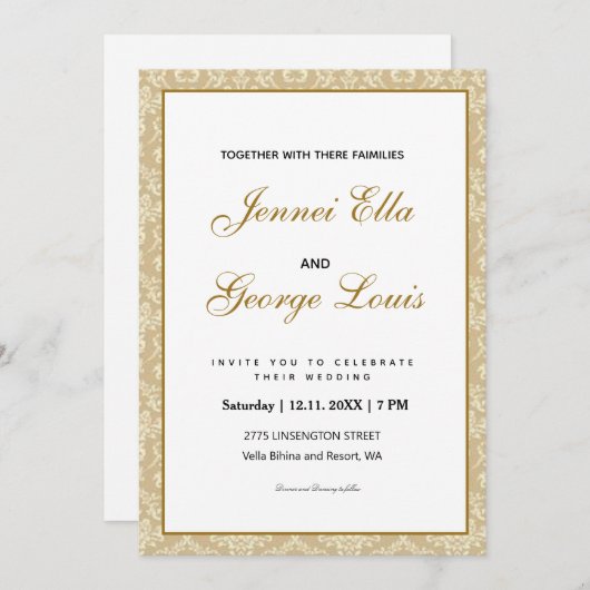 Elegant  florale achtergrond kaart (Voorkant / Achterkant)