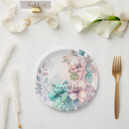 Elegant florale Borden Papieren Bordje