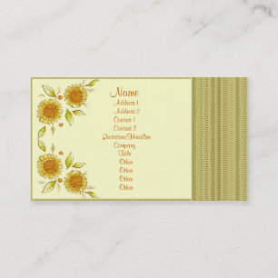 Elegant florale deco visitekaartje