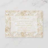 Elegant florale doodles henna afbeelding visitekaartje (Achterkant)