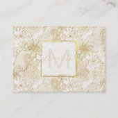 Elegant florale doodles henna afbeelding visitekaartje (Voorkant)