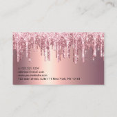 Elegant florale glitter drijft zweetjes en bouten visitekaartje (Achterkant)