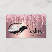 Elegant florale glitter drijft zweetjes en bouten visitekaartje (Voorkant)