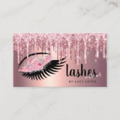 Elegant florale glitter drijft zweetjes en bouten visitekaartje (Voorkant)