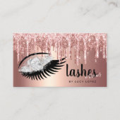 Elegant florale glitter drijft zweetjes en bouten visitekaartje (Voorkant)