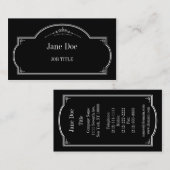 Elegant florale grenzen, wit visitekaartje (Voorkant / Achterkant)