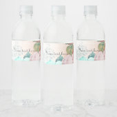 Elegant florale groen water Etiket fles (Flessen)