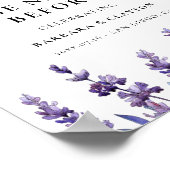 Elegant florale lavender De avond voor het welkom Poster (Hoek)
