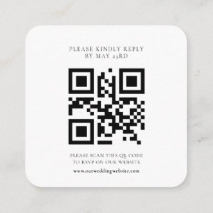 Elegant florale lavender QR code RSVP respons Informatiekaartje