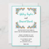 Elegant florale met botanische bloesems Weddenscha Kaart (Voorkant)