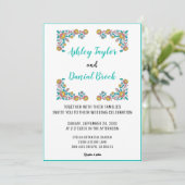 Elegant florale met botanische bloesems Weddenscha Kaart (Staand voorkant)