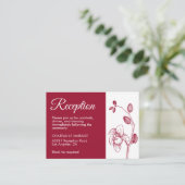 Elegant florale orchideeën moderne eenvoudige rece informatiekaartje (Staand voorkant)