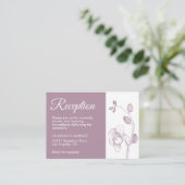 Elegant florale orchideeën moderne eenvoudige rece informatiekaartje (Staand voorkant)