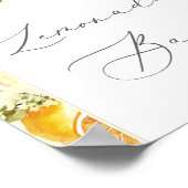 Elegant florale Poster limonade Bar (Hoek)