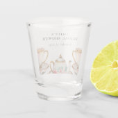 Elegant Florale Theepartij Bruidsborrel Shot Glas (Achterkant)