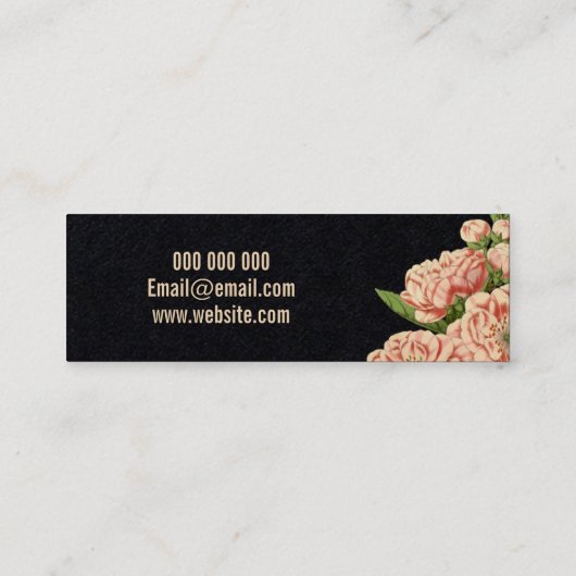 Elegant florale trendy  visitekaartje (Achterkant)