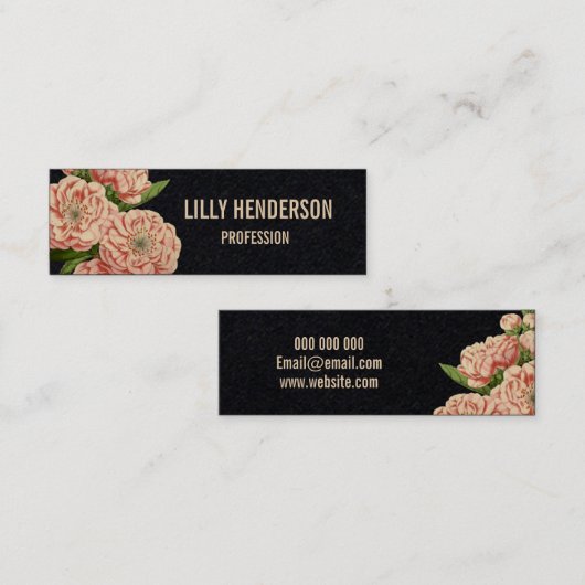 Elegant florale trendy  visitekaartje (Voorkant / Achterkant)