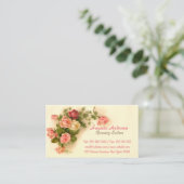 Elegant  florale visitekaartje (Staand voorkant)