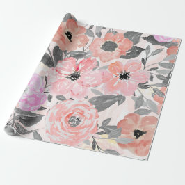 Elegant florale waterverf cadeaupapier