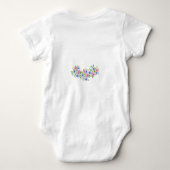 Elegant florale waterverf decoratiepatroon romper (Achterkant)