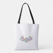 Elegant florale waterverf decoratiepatroon tote bag (Achterkant)