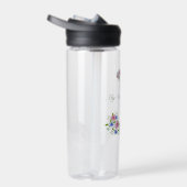 Elegant florale waterverf decoratiepatroon waterfles (Rechts)