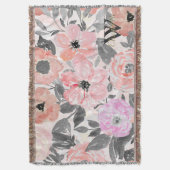 Elegant florale waterverf deken (Voorkant Verticaal)