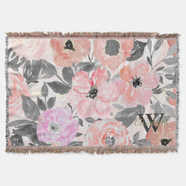 Elegant florale waterverf deken