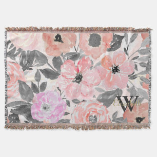 Elegant florale waterverf deken