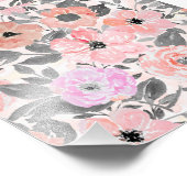 Elegant florale waterverf foto afdruk (Hoek)