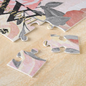 Elegant florale waterverf legpuzzel (Zijkant)