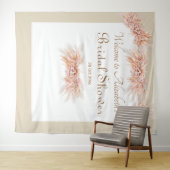 Elegant florale waterverf vrijgezellenfeest beige wandkleed (In Situ (horizontaal))