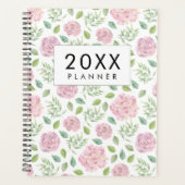 Elegant florale waterverf wekelijks en maandelijks planner (Voorkant)